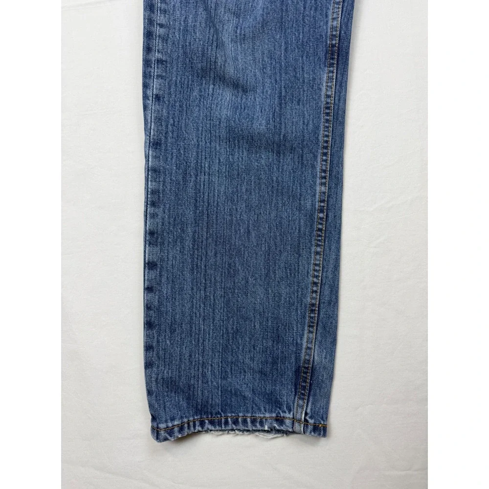 Levi's 505 Straight Leg Jeans Men's 38x32 Blue Medium Wash Denim Casual Classic